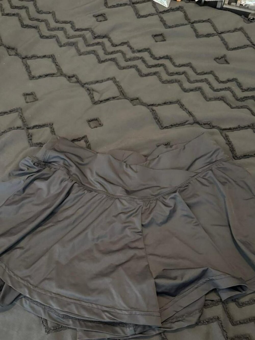 SHEIN flowy black workout shorts